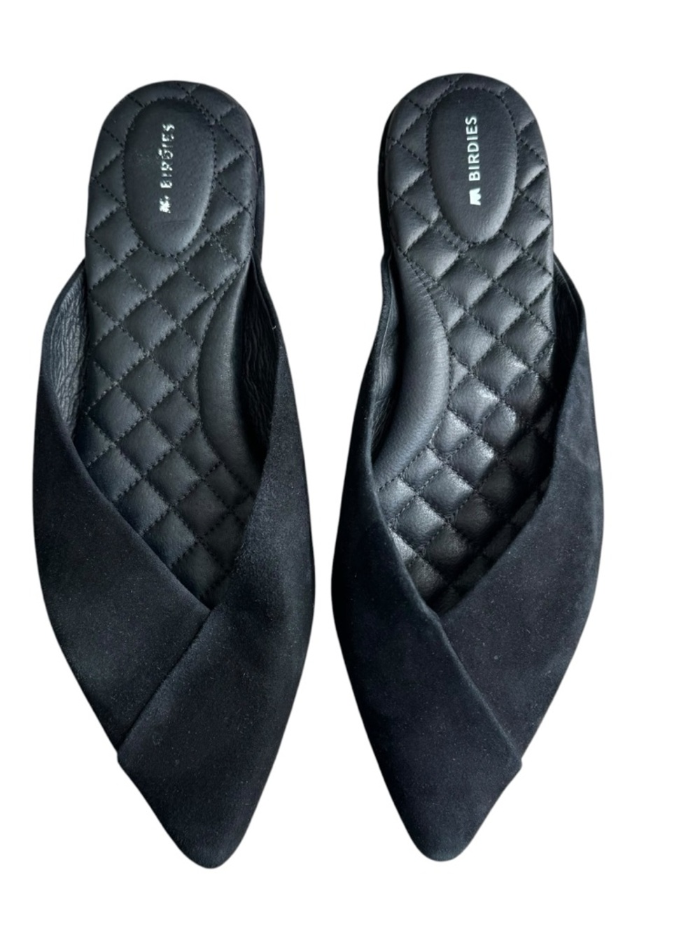 ••REPOSH•• BIRDIES Black Pointed Crossover Slip-On Mules - Picture 2 of 8